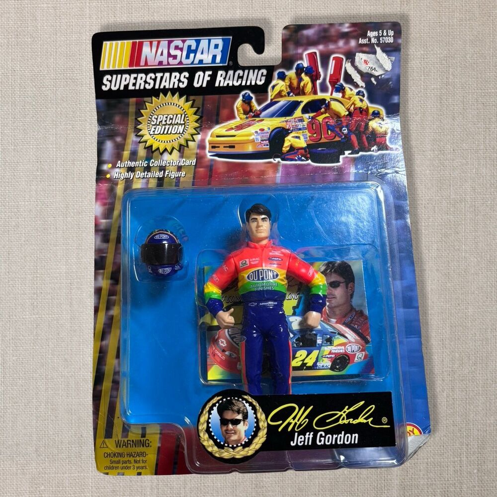 Vintage 1998 Jeff Gordon NASCAR #24 DuPont 5” Figure Toy Biz Special Edition